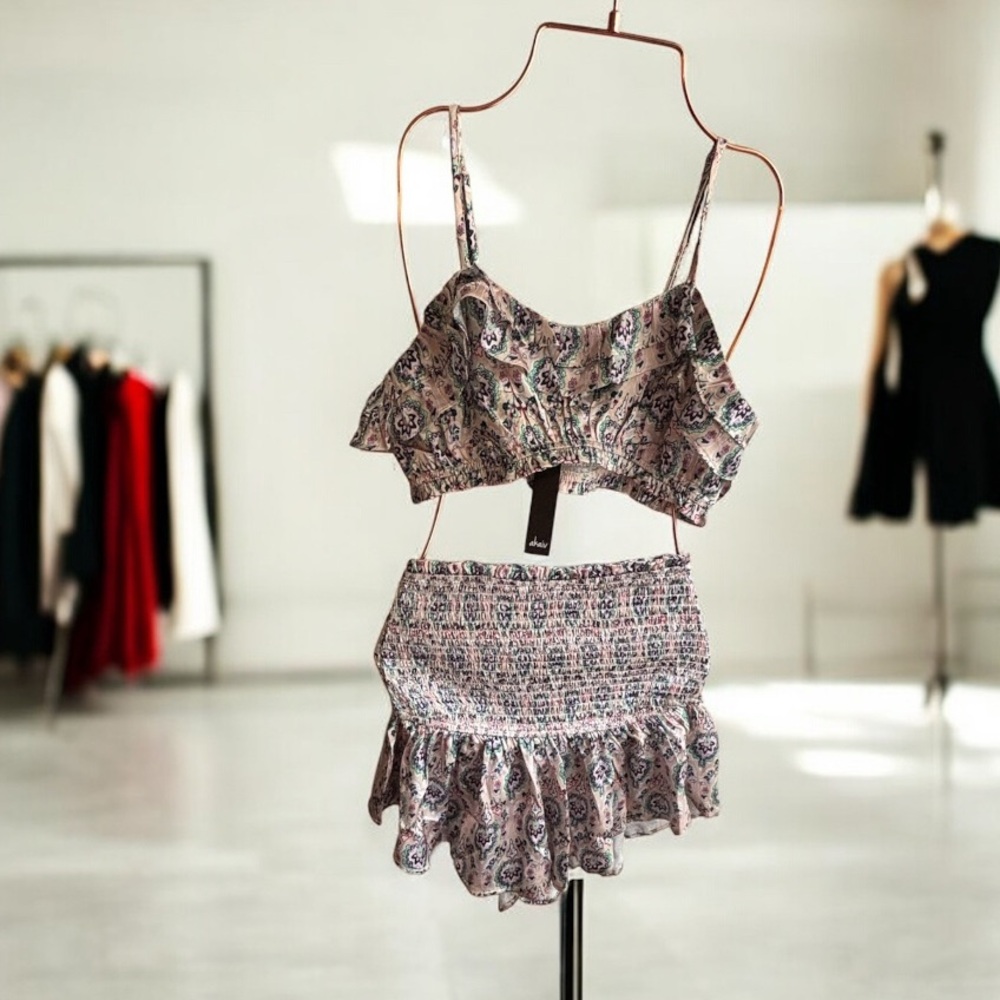 Floral Print Skirt Set NWT S